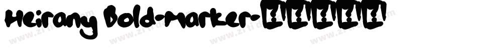 Heirany Bold-Marker字体转换